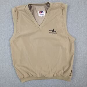 PB America Vest Mens Size Large Pebble Beach Golf Vintage TINY FLAW